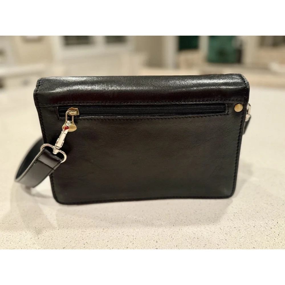 Toscanino Italian Leather Women's Crossbody Purse Bag Clutch - Picture 4 of 16